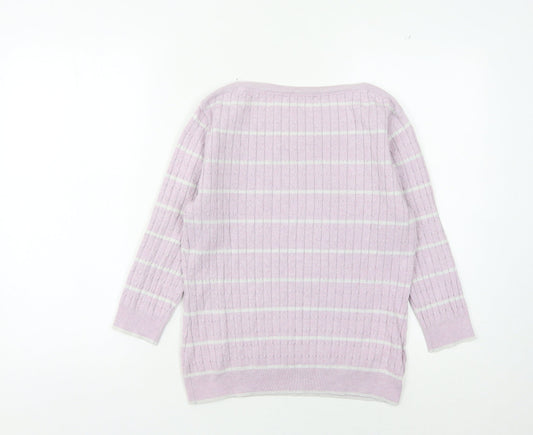 Laura Ashley Women's Pink Pullover Jumper Size 10