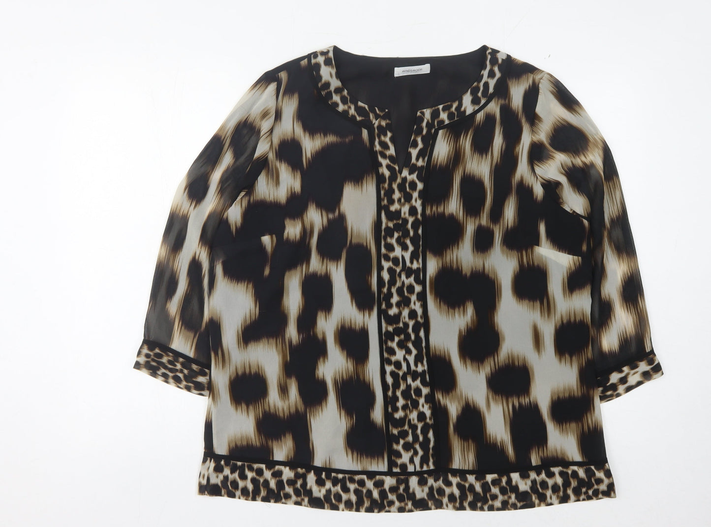 Womens UK Size 14 Windsmoor Black Basic Blouse
