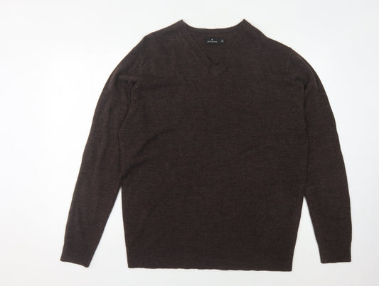 Jeff Banks Men's Brown XL V-Neck Pullover Jumper