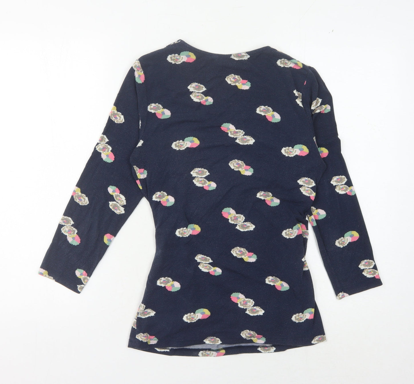 Boden Women's Blue Floral Wrap Blouse Size 10