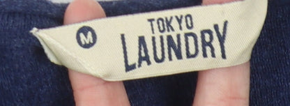 Tokyo Laundry Men's Blue Cotton Pullover Crew Neck Jumper M