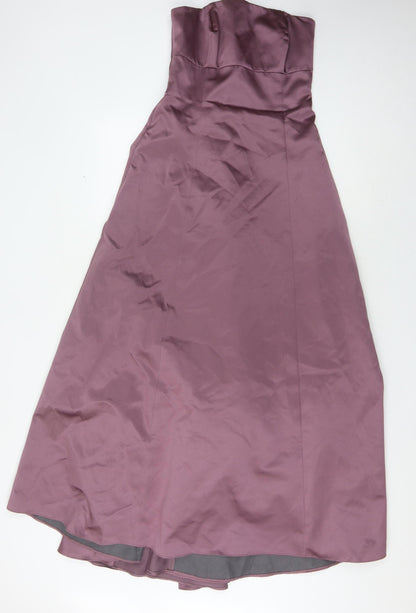Debenhams Women's Purple Long Strapless Formal Dress