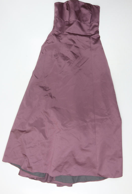 Debenhams Women's Purple Long Strapless Formal Dress