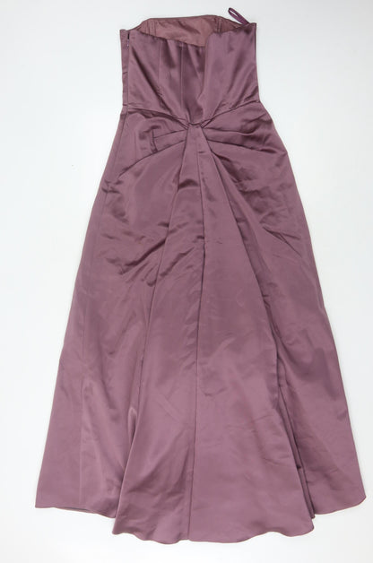 Debenhams Women's Purple Long Strapless Formal Dress