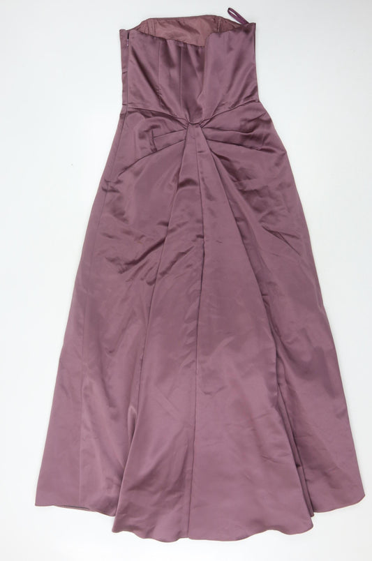 Debenhams Women's Purple Long Strapless Formal Dress