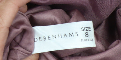 Debenhams Women's Purple Long Strapless Formal Dress