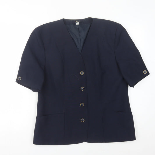 C&A Women's Blue Blazer Size 16 Short Sleeve