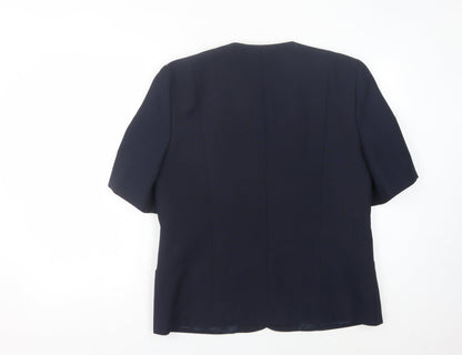 C&A Women's Blue Blazer Size 16 Short Sleeve