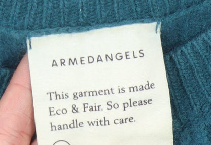 Armedangels Women's Blue XL Crew Neck Pullover Jumper