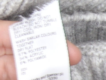 Womens UK Size L Marks and Spencer Grey Pullover Jumper