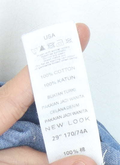 New Look Women's Blue Wide-Leg Jeans Size 12