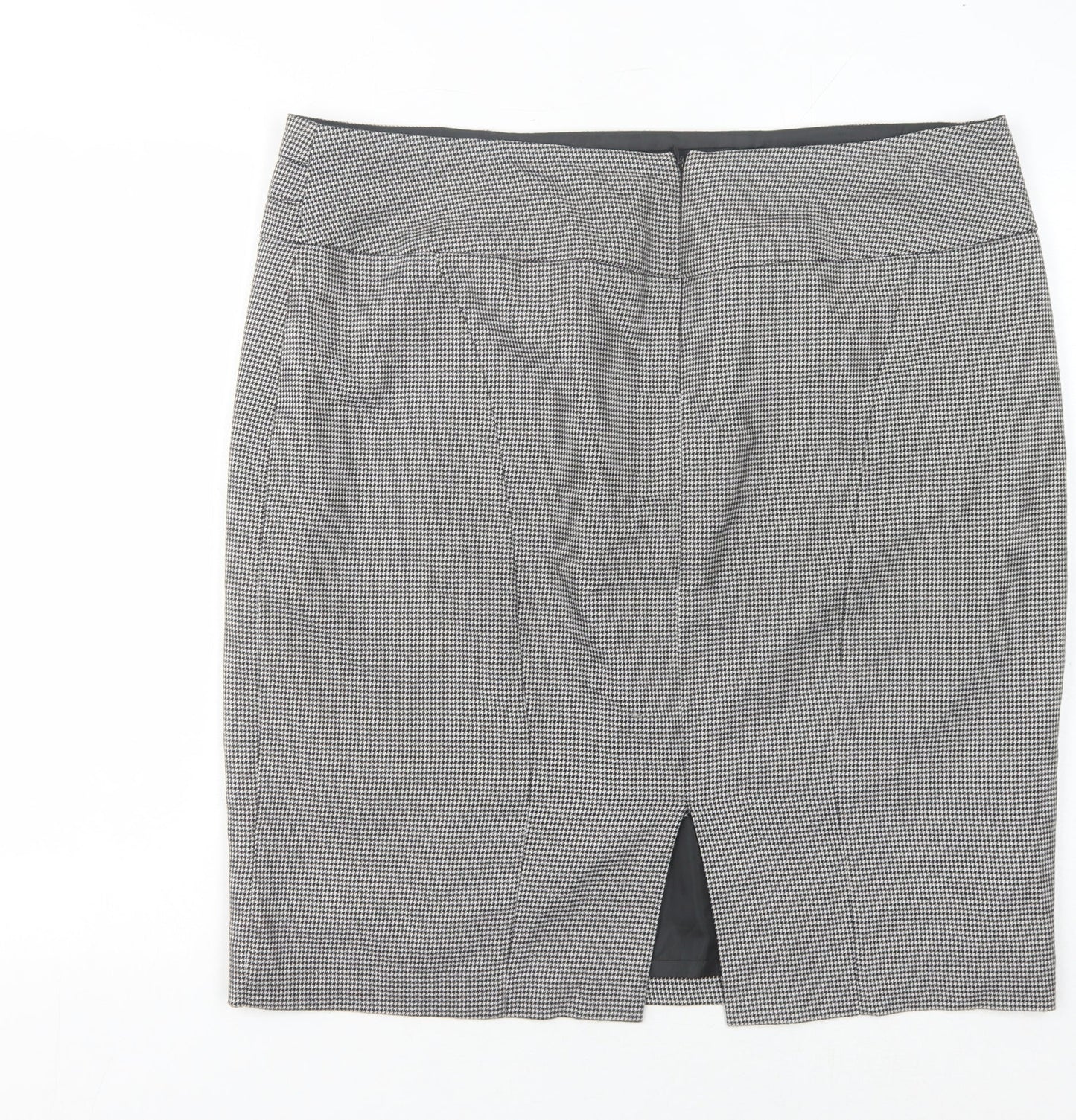 Debenhams Women's Grey Check Pencil Skirt Size 18