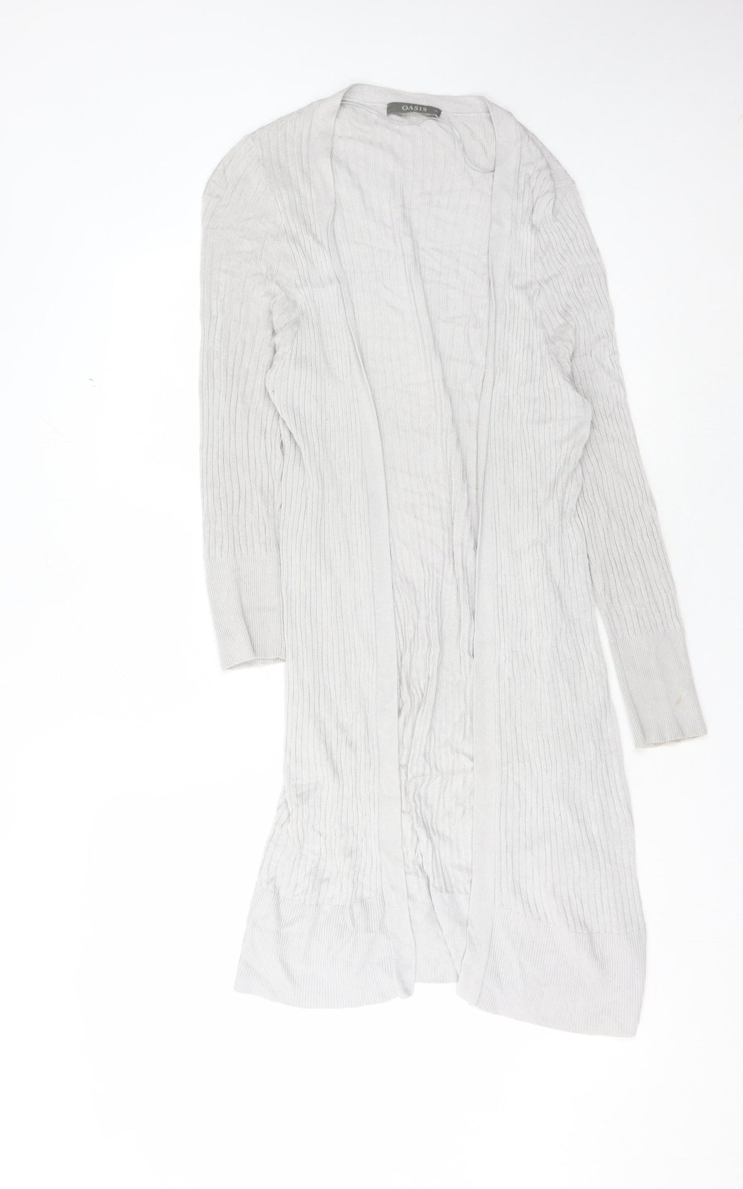 Womens UK Size M Oasis Grey Cardigan Jumper