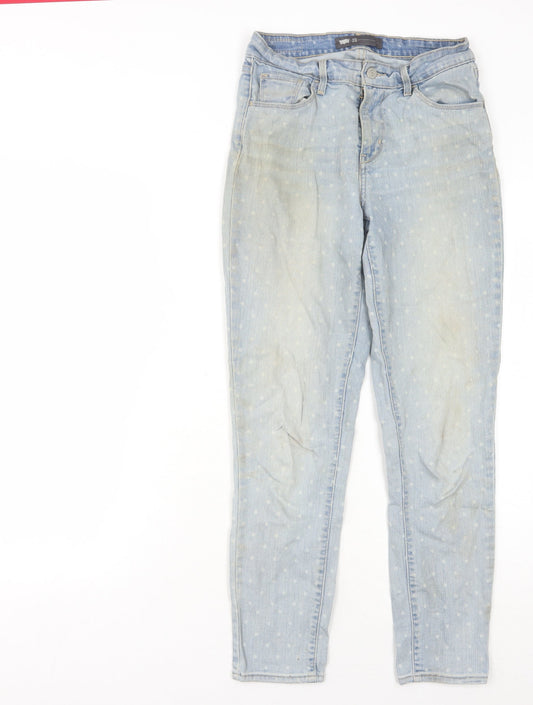 Levi's Women's Skinny Light Blue Polka Dot Jeans Size 26