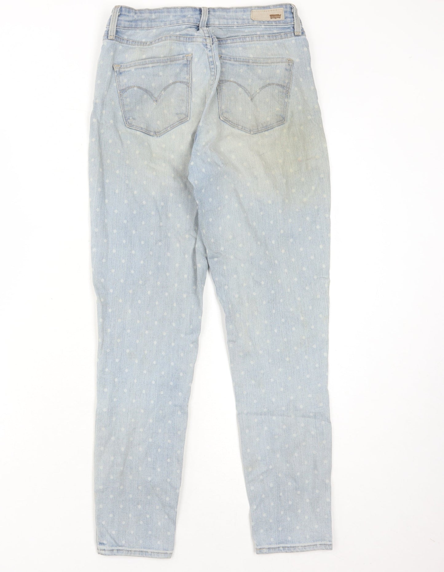 Levi's Women's Skinny Light Blue Polka Dot Jeans Size 26