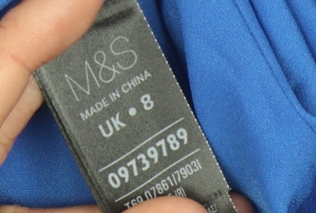 Marks and Spencer Women's Blue 3/4 Sleeve Dress UK 8