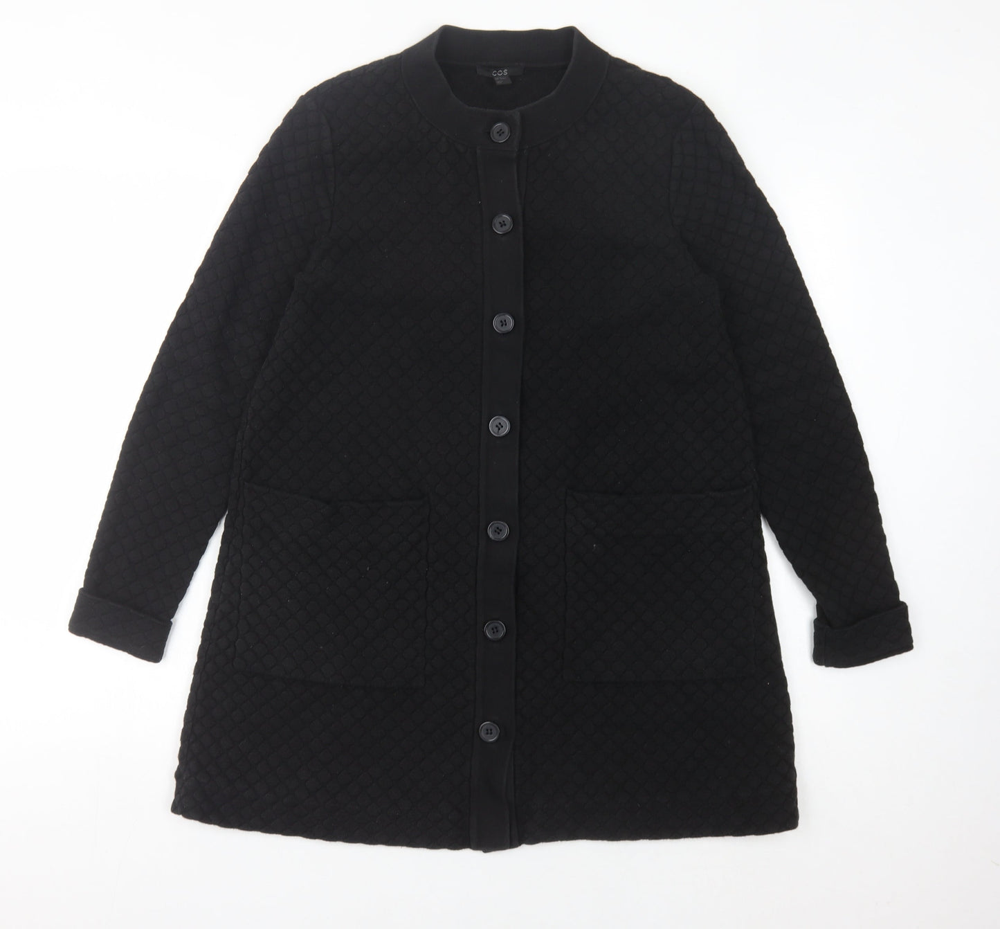 Womens UK Size XS COS Black Cardigan Jumper