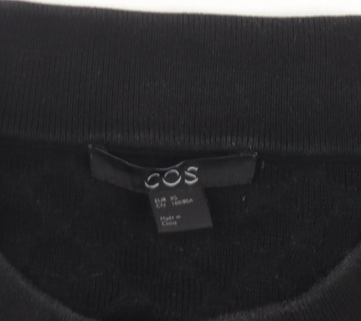 Womens UK Size XS COS Black Cardigan Jumper