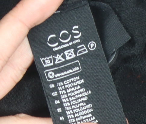 Womens UK Size XS COS Black Cardigan Jumper