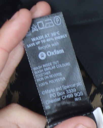 Womens UK Size 14 Marks and Spencer Black Basic Blouse