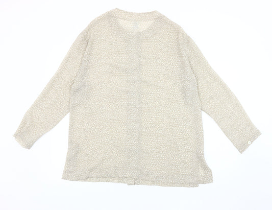 Alexon Women's Beige Animal Print Cardigan UK 10