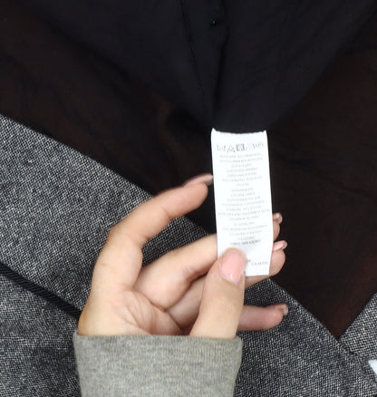 French Connection Grey Blazer Women Size 8 Wool Tweed