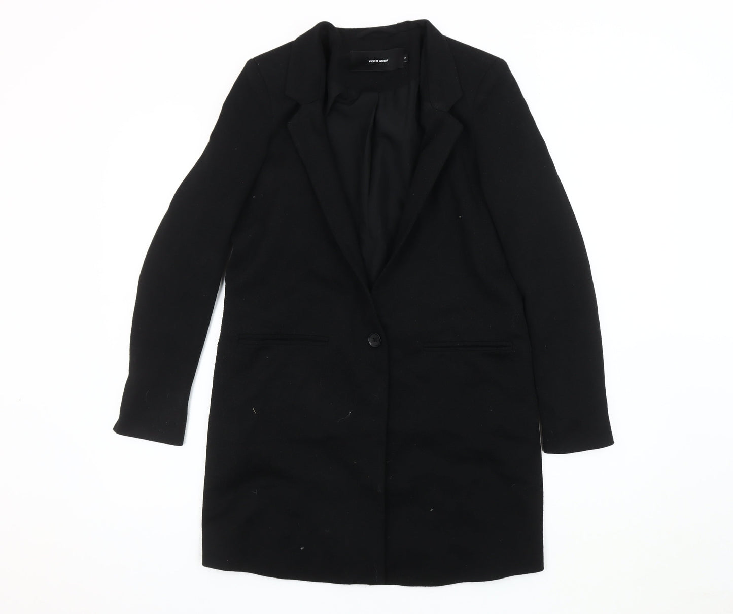 Womens UK Size 6 VERO MODA Black Basic Coat
