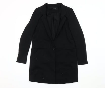 Womens UK Size 6 VERO MODA Black Basic Coat