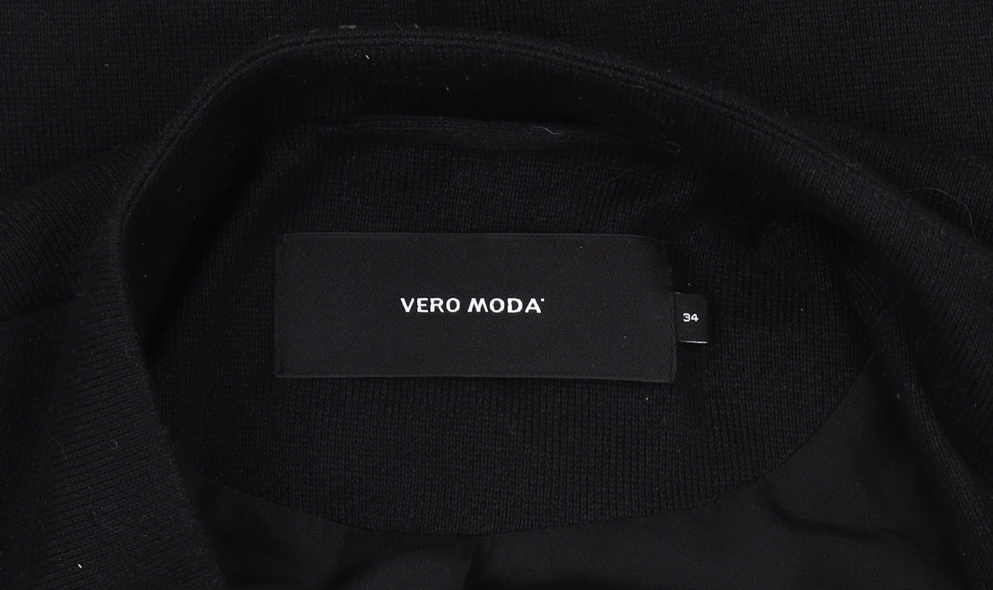 Womens UK Size 6 VERO MODA Black Basic Coat