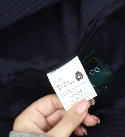 Mens UK Size 42 Dunn & Co Regular Blue Suit Jacket