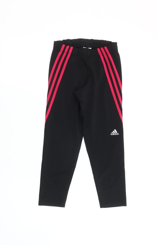 Adidas Women's Black XS Cropped Leggings for Gym & Running