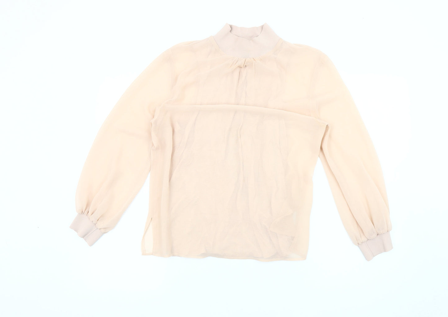 Womens UK Size S Reiss Beige Basic Blouse