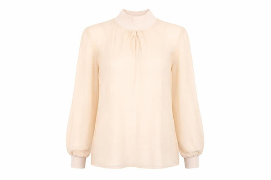 Womens UK Size S Reiss Beige Basic Blouse