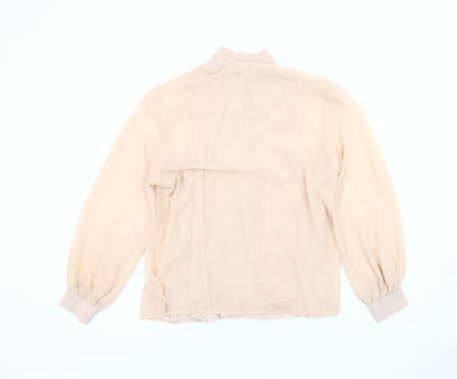 Womens UK Size S Reiss Beige Basic Blouse