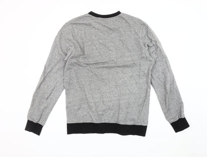 Jack & Jones Men’s Grey Pullover Jumper, Large, Crew Neck