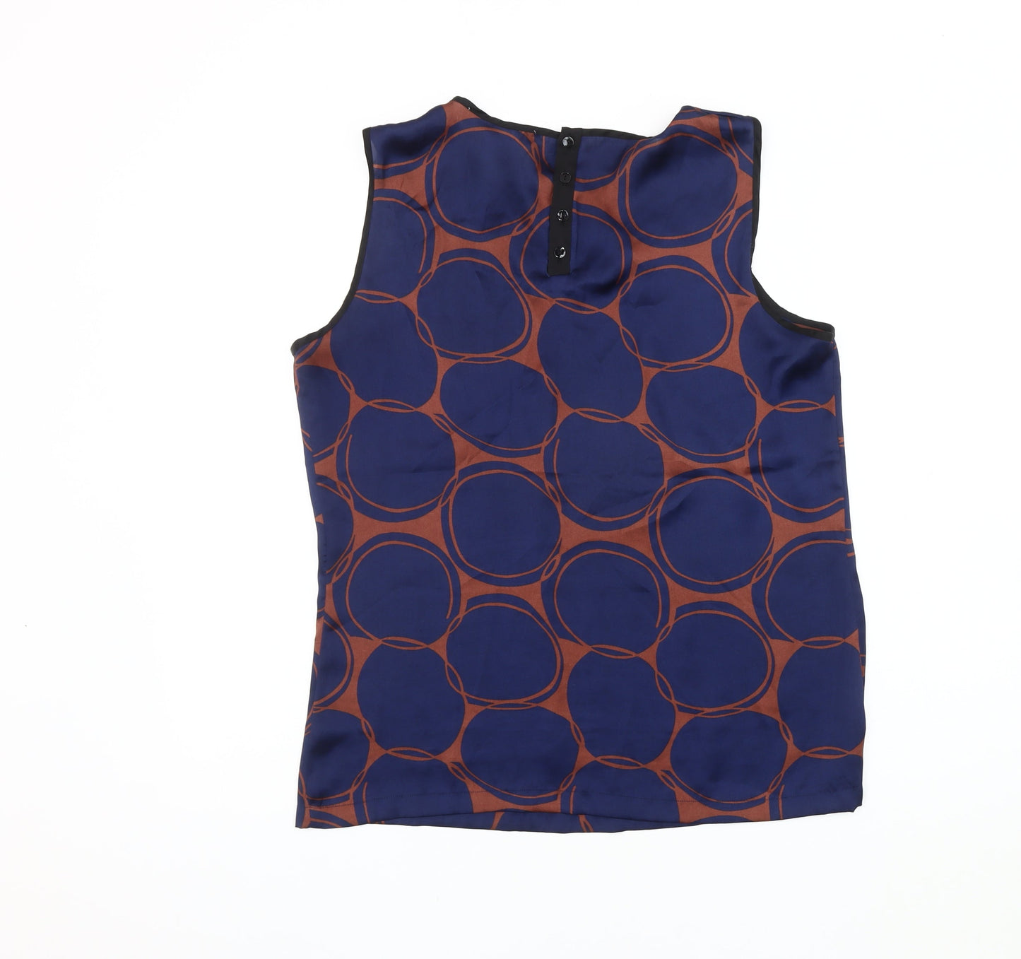 Clements Ribeiro Women's Blue Geometric Blouse Size 14