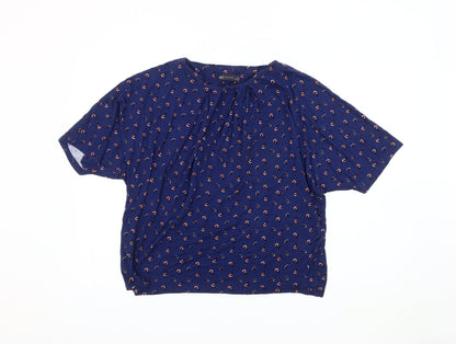 Womens UK Size 16 Marks and Spencer Blue Basic Blouse
