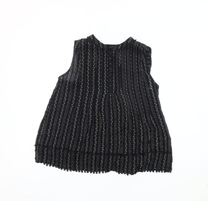 Scotch & Soda Women's Black Striped Blouse, Size S