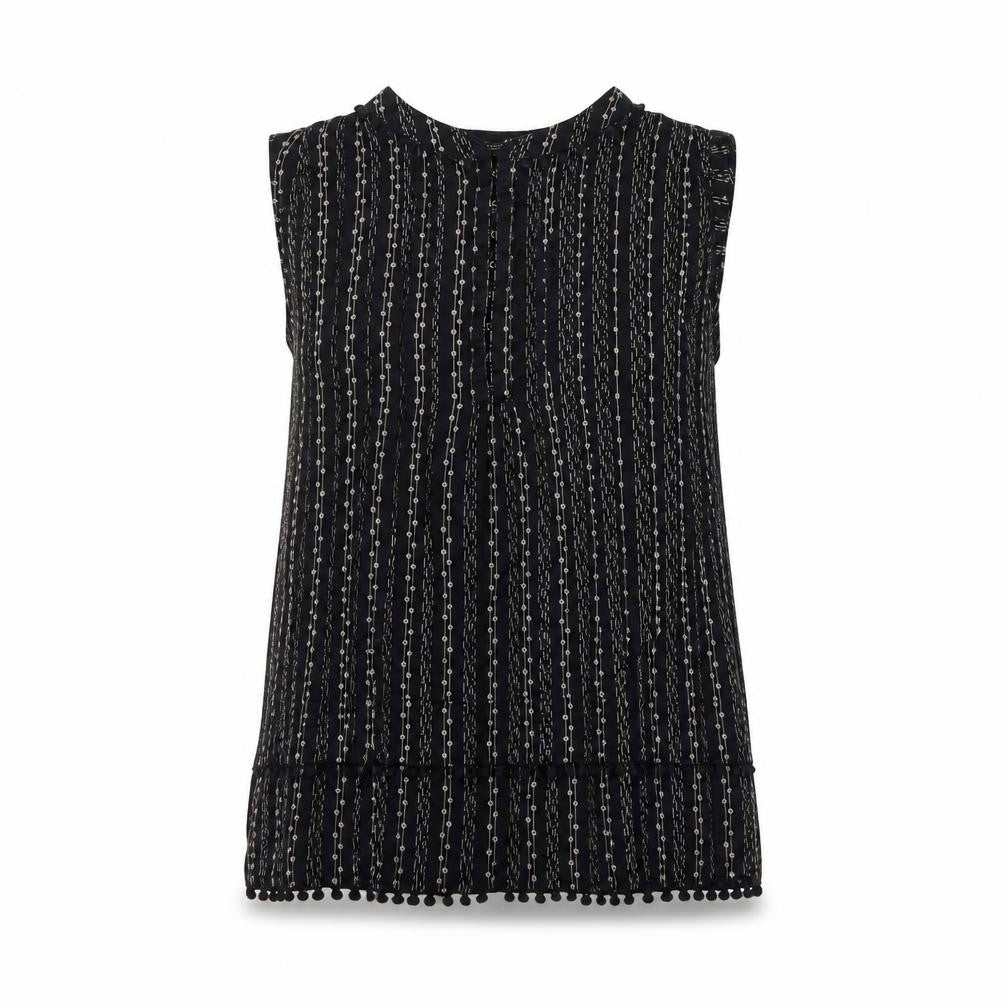 Scotch & Soda Women's Black Striped Blouse, Size S