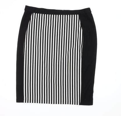 Kaleidoscope Women's Black Striped Pencil Skirt Size 20