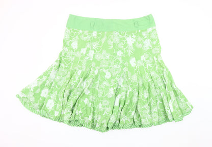 New Look Women's Green Floral Skirt, Size 18