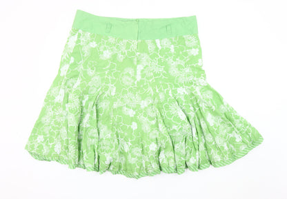 New Look Women's Green Floral Skirt, Size 18