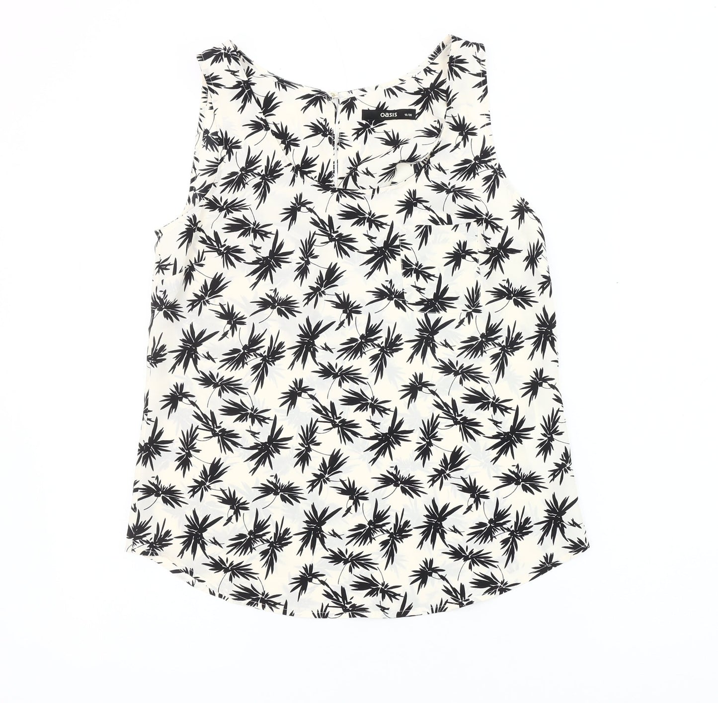 Womens UK Size 10 Oasis Black Basic Tank