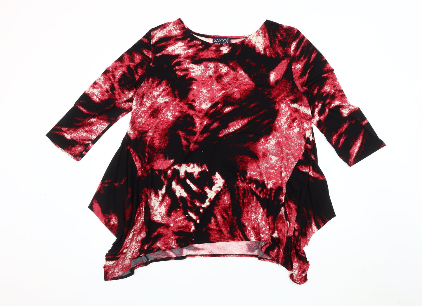 Womens UK Size 18 Saloos Red Tunic Blouse