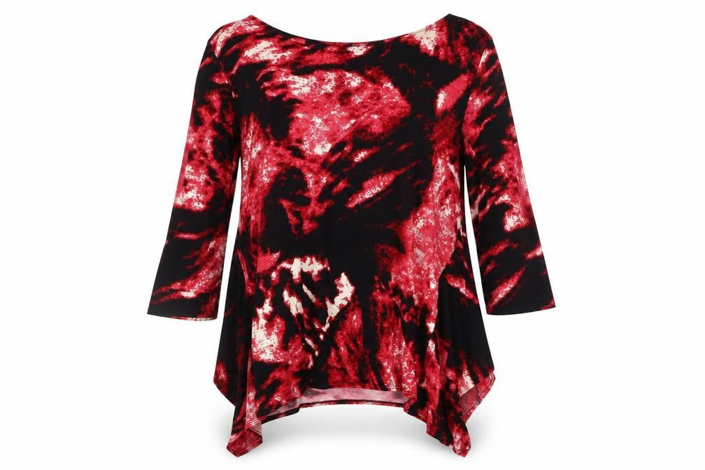 Womens UK Size 18 Saloos Red Tunic Blouse