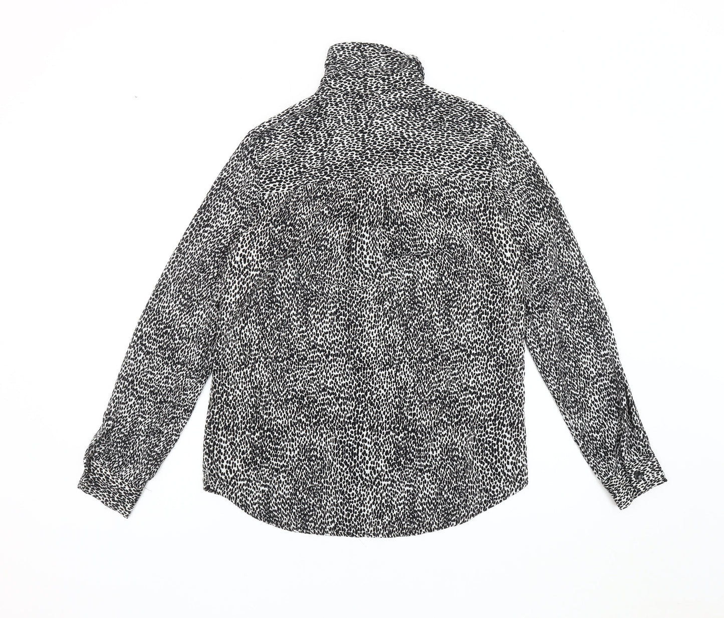 New Look Women's Black Animal Print Blouse Size 6