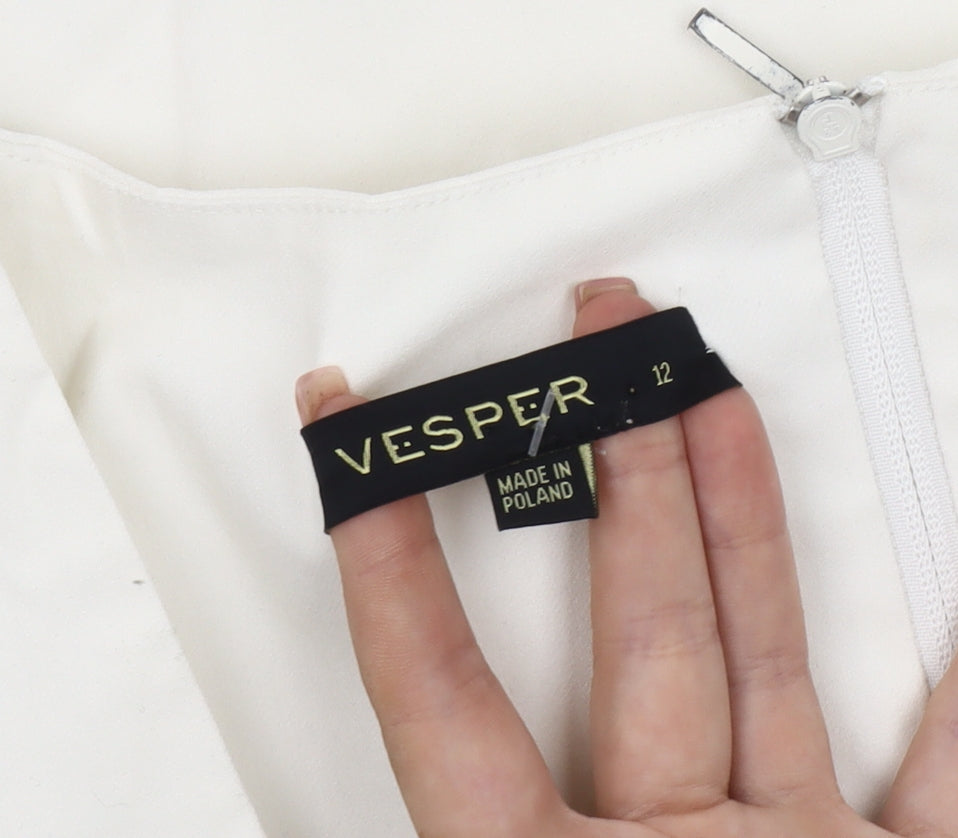 Vesper Women's Ivory Pencil Dress Size 12