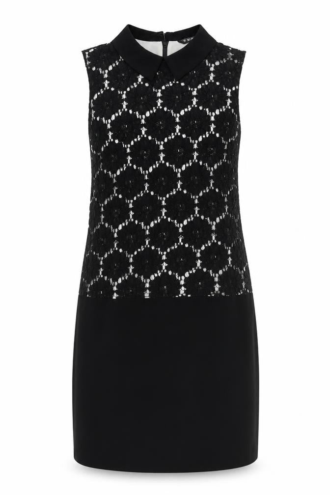 Dunnes Women's Black Collared Shift Dress Size 12