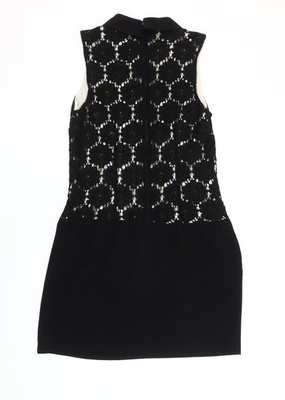 Dunnes Women's Black Collared Shift Dress Size 12