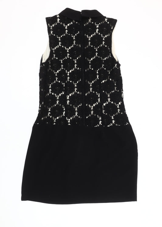 Dunnes Women's Black Collared Shift Dress Size 12